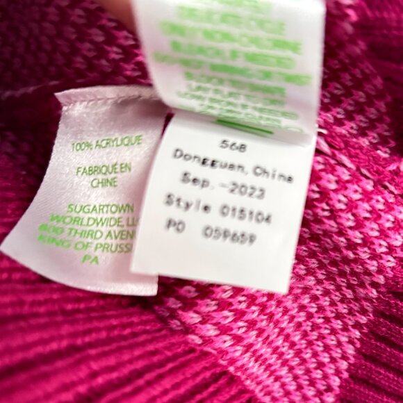Lilly Pulitzer Elizabelle Sweater Mulberry Ombre Heart Jacquard Womens Sz XS NEW - Picture 12 of 12